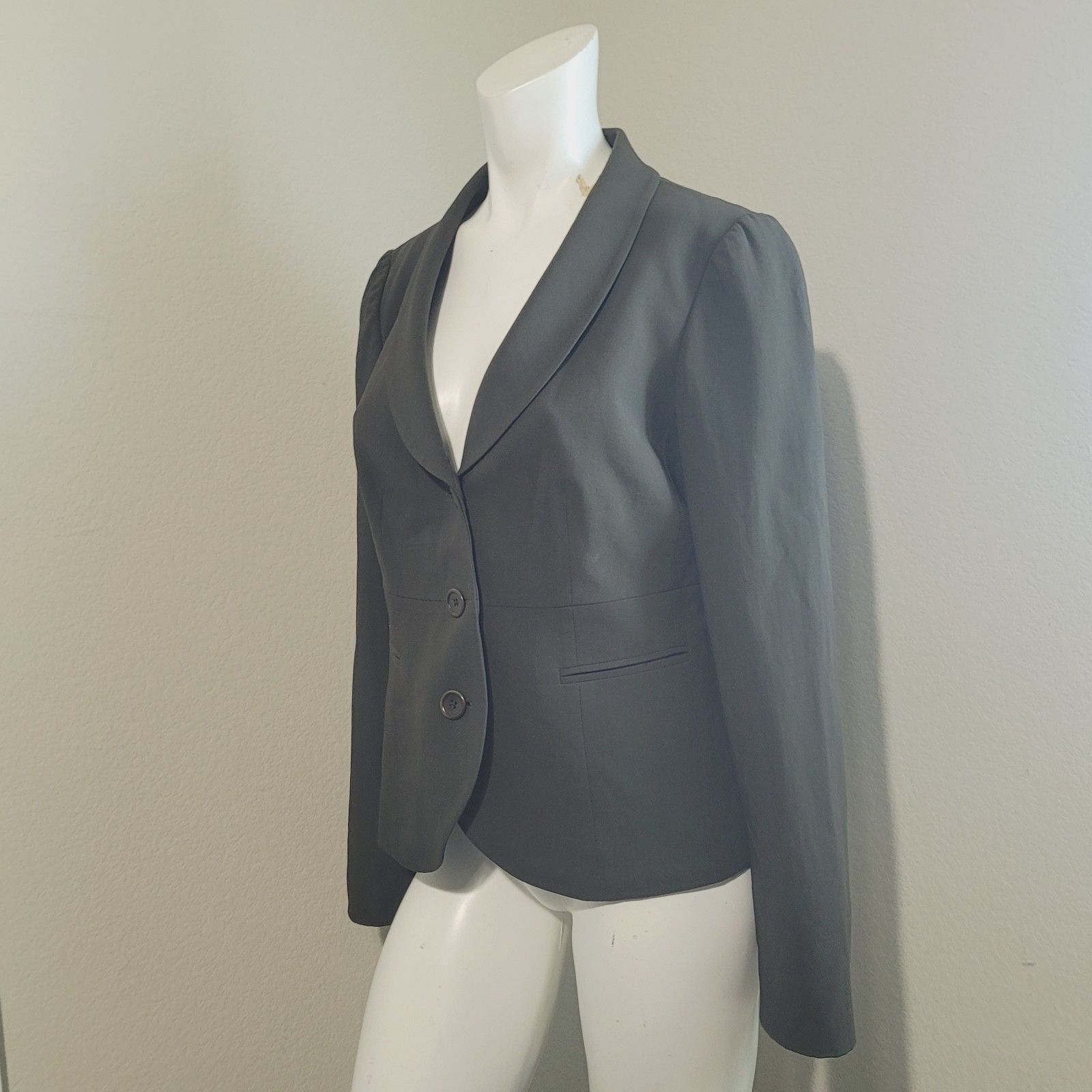 Armani Collezioni Size 8 Blazer Suit Jacket Virgin Wool Italy 2 Button Lining